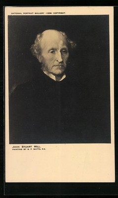 Portrait of John Stuart Mill, Postcard 
