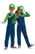 Brand New Super Mario Brothers Luigi Elevated Child Costume