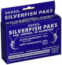 Dekko Silverfish Paks DEK1002 - 2 Pack, Natural, Long-Lasting Pest Control