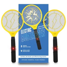 ® Electric Fly Swatter Pack of 2 Bug Zapper Battery Operated Flies Killer Ind...