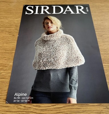 Sirdar Alpine Strickmuster: Damen Schulter Cape, super klobig, 32-54''.8276