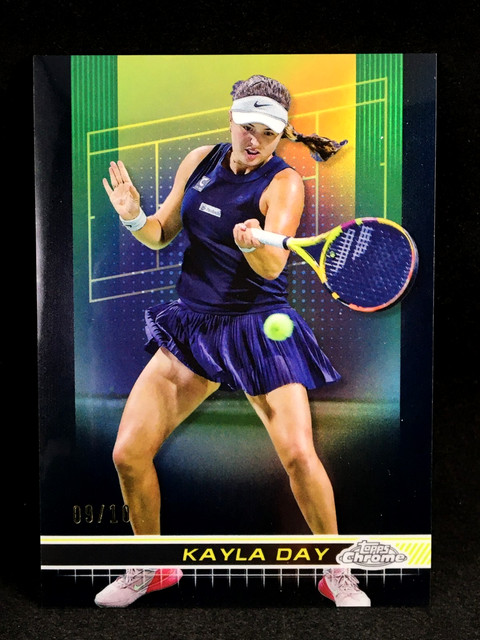 Kayla Day 2024 Topps Chrome Tennis BLACK Refractor /10 #'d 09/10 #17