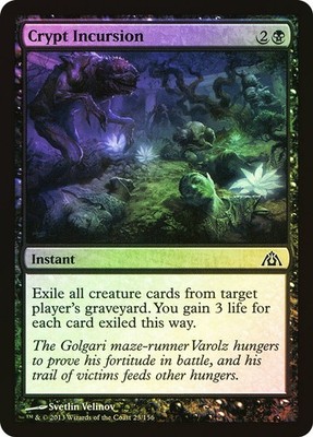 NM Foil MTG Crypt Incursion Dragon's Maze #023 Magic Card