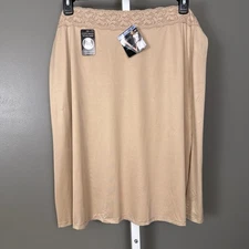 Vintage Vassarette Half Slip Size 2XL 46 Beige 11-873 Lace Adjustable Waist New