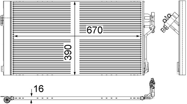 Kondensator, Klimaanlage FÜR MERCEDES-BENZ Viano (W639) - Mahle AC 761 000S-image
