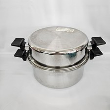 Royal Prestige 7 Capas SS Titanio Plata Aleación Cobre 5Qt Stock Pot con Tapa Profunda