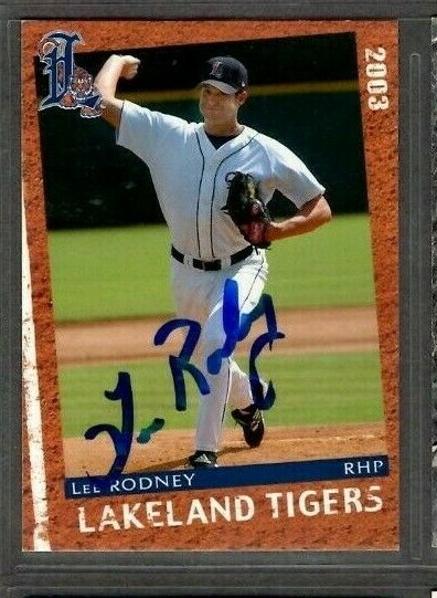 2003 Grandstand #18 Lee Rodney Lakeland Tigers Baseball Signed