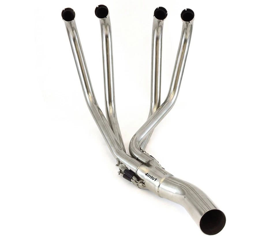 Cabezales de acero inoxidable Delkevic 4into1 - Honda CB750K 1969-1976 Foto 2 de 4