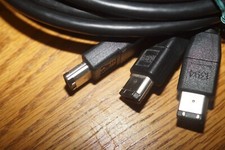 Auction for all 3 FIREWIRE CABLES 5ft each 6 PIN 1394 excellent condition