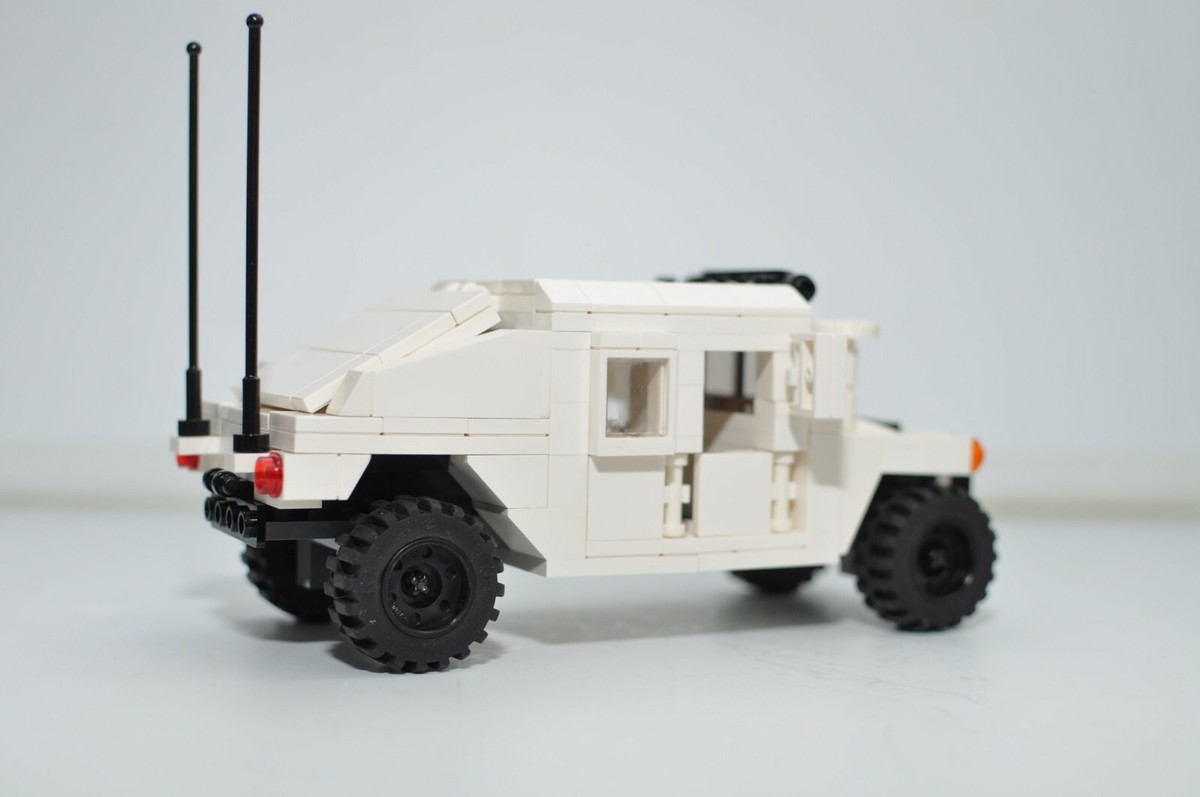 Custom Army HMMWV Truck Army H1 White Model compatible Built