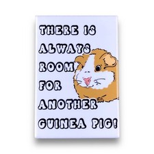 Always Room for Another Guinea Pig Magnet Handmade Retro Decor Gift 2x3"