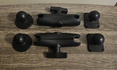 Lot of (2) RAM Mount Double Socket 6'' Arms with 1.5'' Balls Metal STURDY
