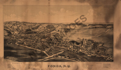 Panoramic Map of Fonda NY 16x24