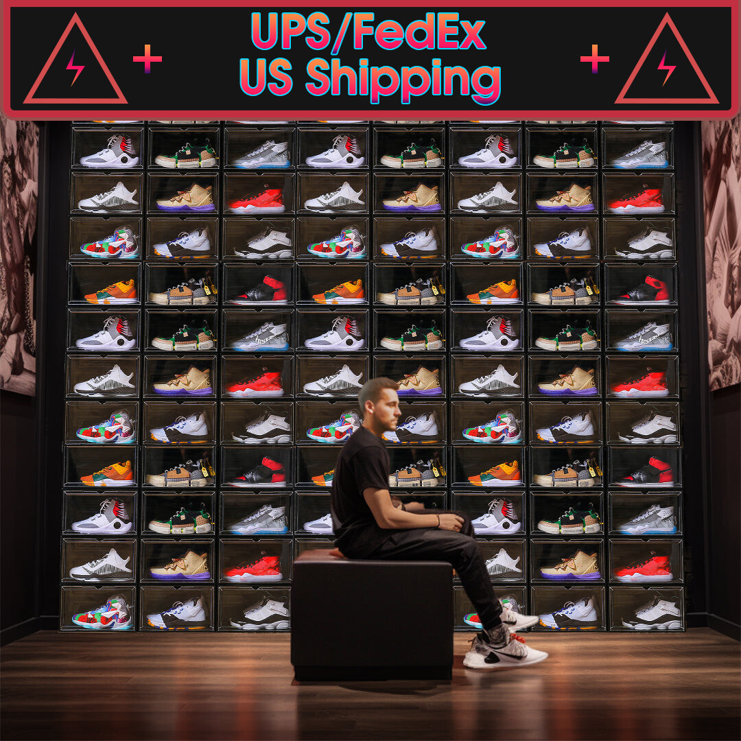 Drop Sides Sneaker Display Case Storage Shoe Box | eBay