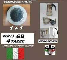 FILTRO INOX + GUARNIZIONE 4-TAZZE PER CAFFETTIERA GB GUIDO BERGNA COMPATIBILE