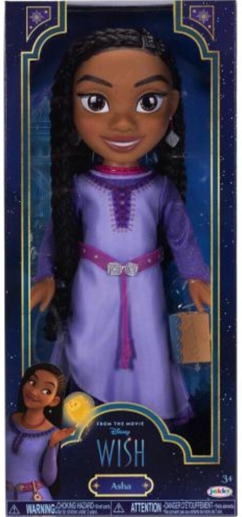 Disney Wish Asha Puppe – 15 Cm Groß, Mit Beweglichen Gelenken, Langen Haaren, Inkl. Kleid, Schuhe & Tagebuch