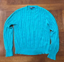 Men's Ralph Lauren Polo Mint Green Cable Knit Sweater Large