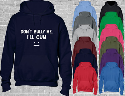 DON'T BULLY ME I'LL CUM HOODY HOODIE RUNNY TOP UNHÖFLICHE GESCHENKIDEE TOP COOLES DESIGN