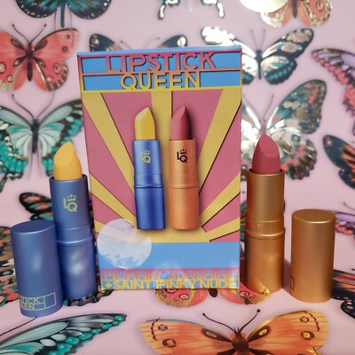 LIPSTICK QUEEN Mornin' Sunshine Lipstick & Saint Pinky Nude Set color chage  NIB