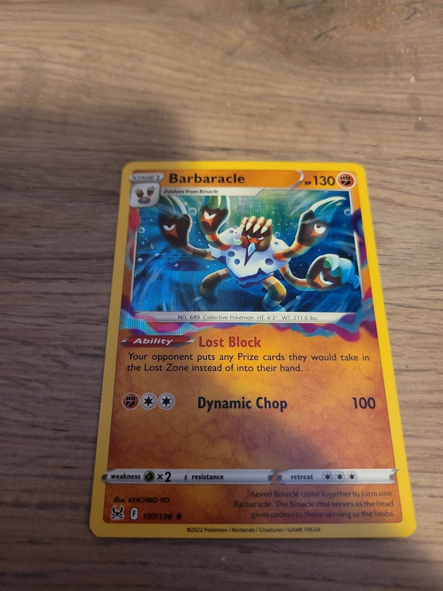 Pokmon TCG Barbaracle Sword & Shield - Lost Origin 107/196 Holo Holo Rare  | eBay