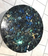 Natural Labradorite Round Top Sofa Center Table Top Bedroom Decor Furniture Gift