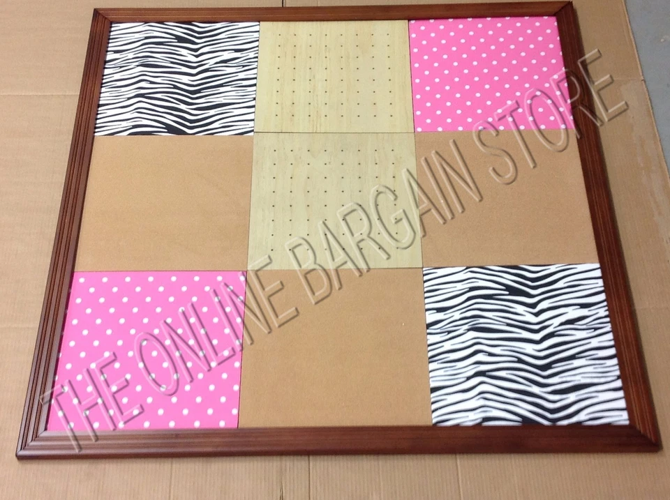 Pottery Barn Teen Style Tile Push Pin corkboard wood FRAME Molding 48" Espresso - Image 2 of 4