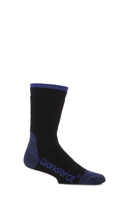 Stahl Sicherheitssocken Herren Workforce Stahlkappe Stiefel robust schwarz/marine 1 Paar