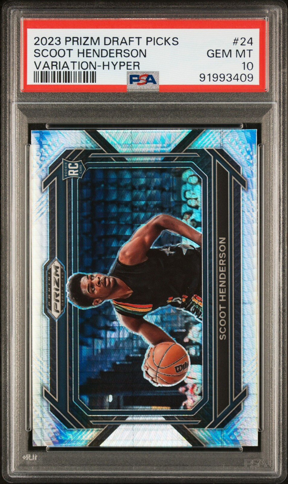 2023-24 Panini Prizm Draft Picks #24 Variation Hyper Scoot Henderson  RC PSA 10