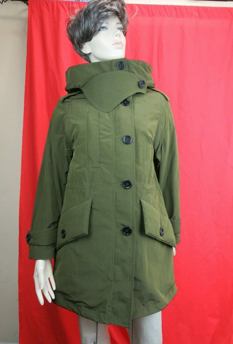 Burberry hooded trench coat with shop warmer