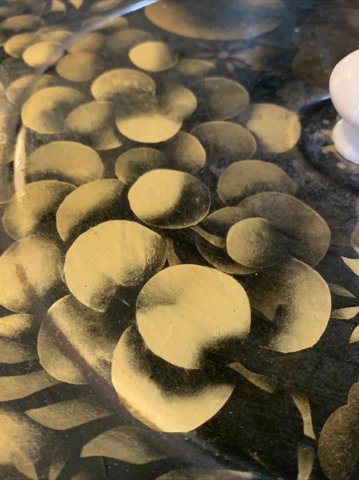 Vintage Antique  12” Hitchcock Style Painted  Cake Dome Lid INFO REQUEST - Image 3 of 4