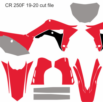 Motocross MX vector template CR 250F 19-20 cut design file