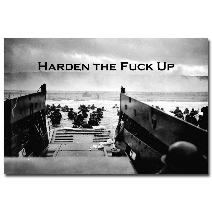 75594 Harden - Military Motivational Quote Wall Print Poster US