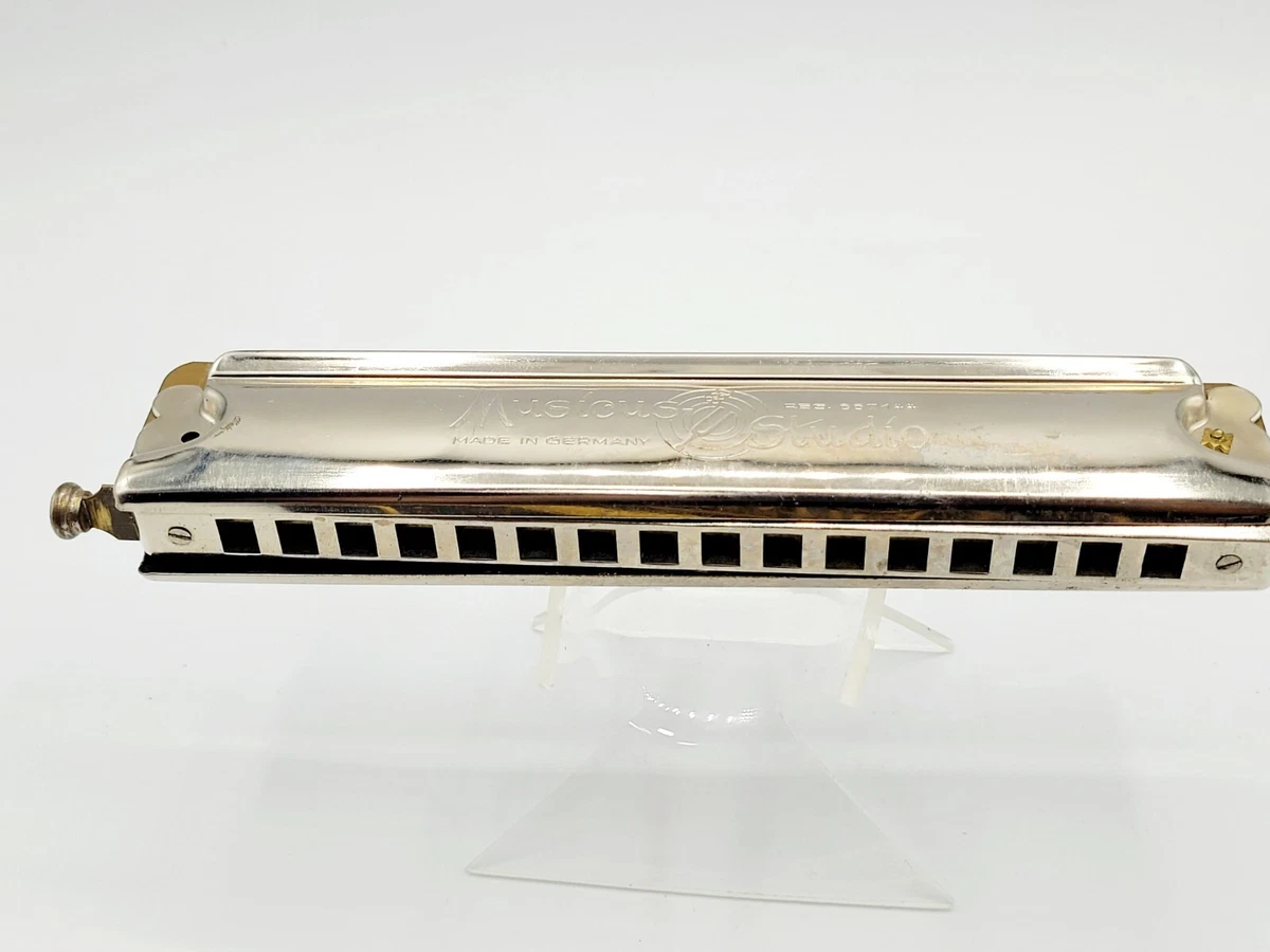Antique Large Musikus Superior Chromatica Chromatic Harmonica in Box C Key