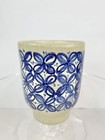 Vintage BALDELLI Italy Ceramics CUP VASE Blue Butterflies Hand Painted 10 / 452 — photo 4
