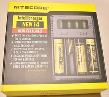 NITECORE i4 Intellicharger Charger For 18650 1850014500 w/ 12v AUTO ADAPTER NEW