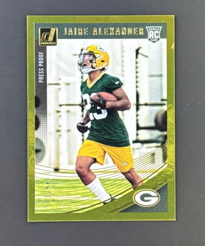 2018 Panini Donruss - Rookie Press Proof Gold #359 Jaire Alexander /50 (RC)