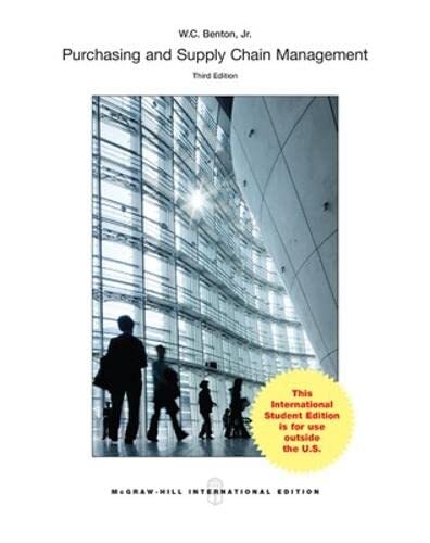 Purchasing and Supply Management (Intl Ed) (COLLEGE IE OVERRUNS)