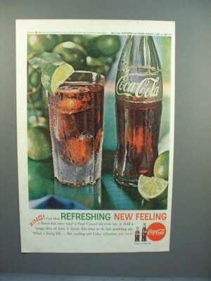 1962 Coke Coca-Cola Soda w/ Lime Ad - Zing!