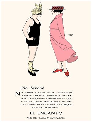 4332.El encanto.Two women talking.swimming suit POSTER.decor Home Office.Spanish