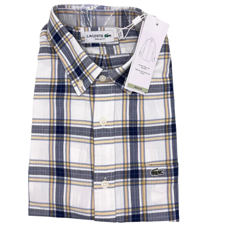 Lacoste Regular Fit Shirt for Men Check Cotton Shirt Long