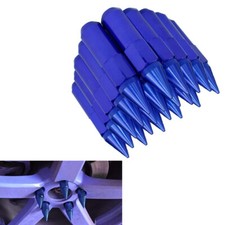 Aluminum Wheels Pointed Tires Lug Nuts Blue Fit for Ford Escape Focus Fusion