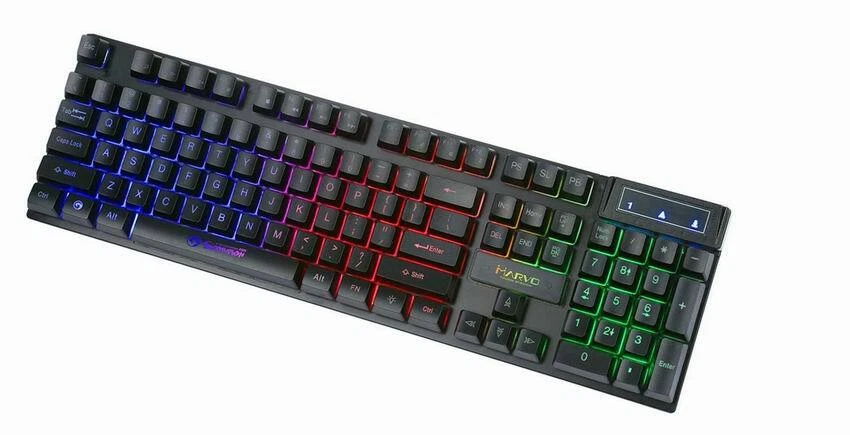 Gaming Keyboard Mouse Set Pad Rainbow LED Wired USB For PC Laptop PS4 Xbox One - Image 2 of 4