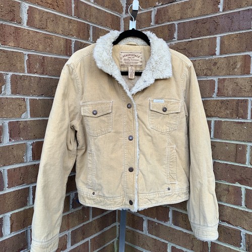 Aeropostale Corduroy Jacket, Faux Fur 