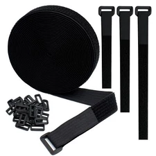 20Ft Hook and Loop Straps Reusable Cable Ties Cinch Straps with Buckles