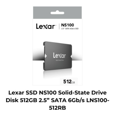 Lexar SSD NS100 Solid State Drive Disk 512GB 2.5” SATA 6Gb/s