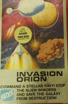 Invasion Orion (Atari 400 800 XL XE)Floppy Disc)CIB)Tested Works)