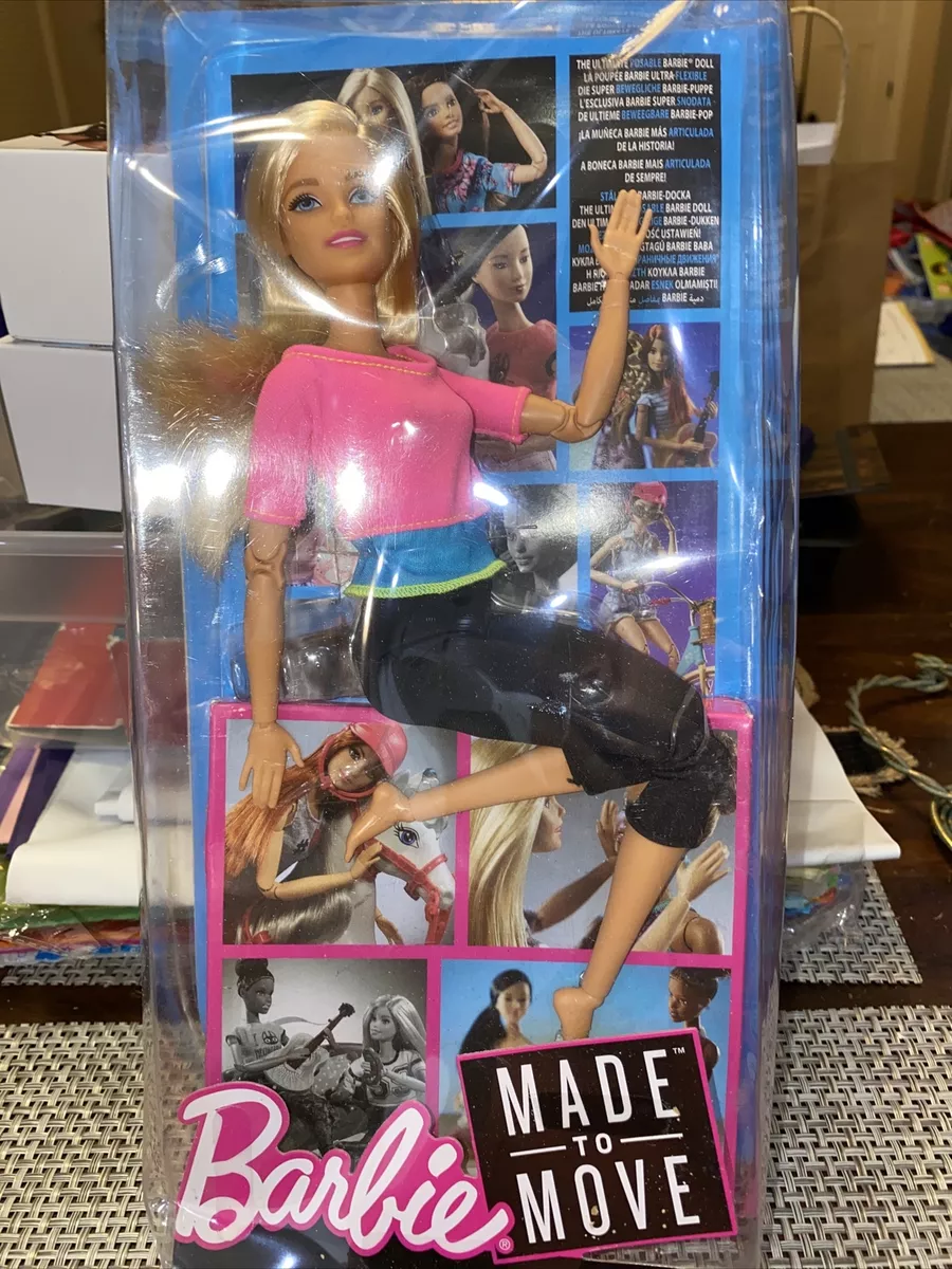 Original Barbie Made To Move Doll, Toy Yoga Dolls Blonde Flexible