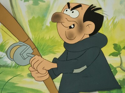 Hanna Barbera GARGAMEL Original 80er TV SCHLÜMPFE Animation Kunst Produktion Cel #141