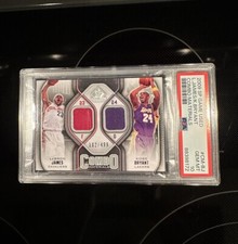 2009 SP Lebron James & Kobe Bryant Game Used Jersey Combo PSA 10 GEM MINT /499