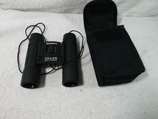 Powerful Pair 10x25 Black BUSHNELL BINOCULARS Nylon Belt Case great condition